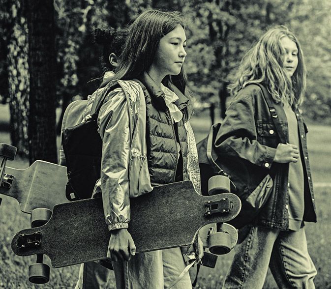 pexels-max-fischer-5212665, school teenagers with a skateboard